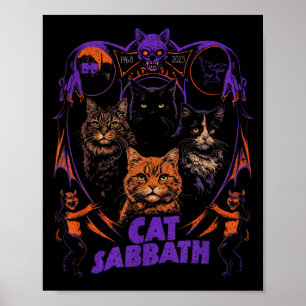 Katzen-Sabbath-Feline-Heavy-Rock-Band-Parodie Poster
