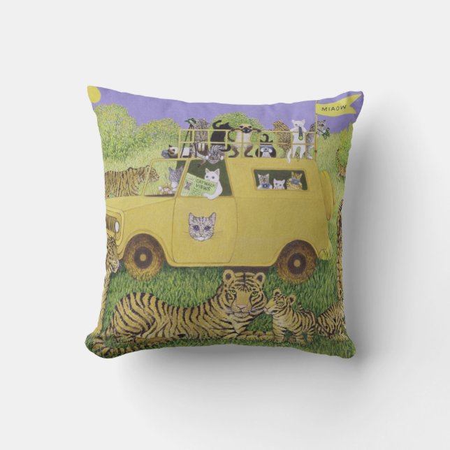 Katzen-Safari Kissen (Vorderseite)