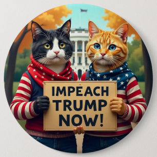 Katzen sagen Impeach Trump Button