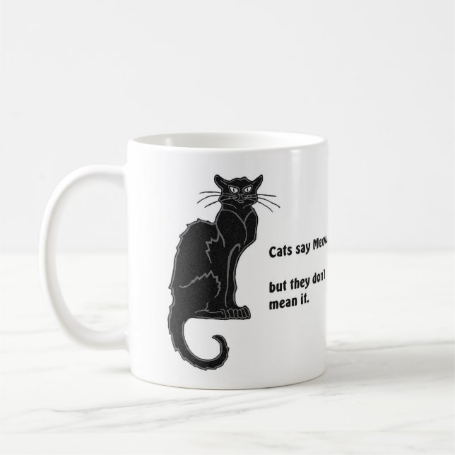 "Katzen sagen Meow.." Tasse (Links)