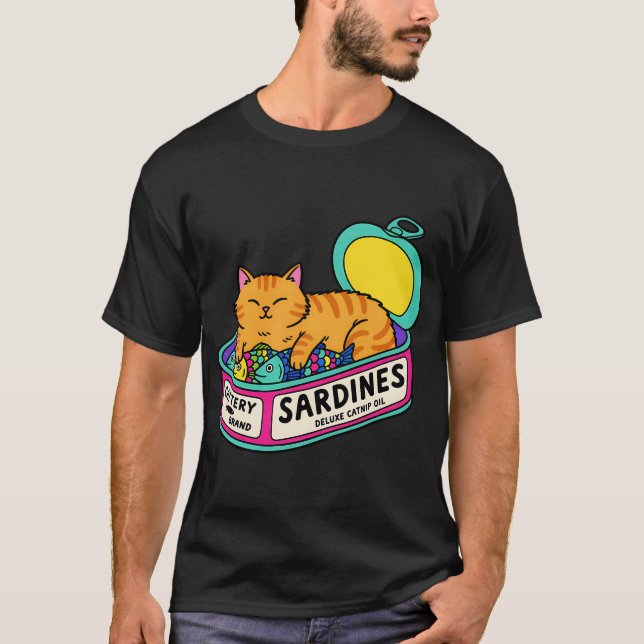 Katzen-Sardinen-Kataplex-Öl T-Shirt (Vorderseite)