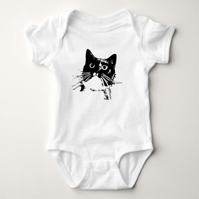 Katzen-Säuglings-Strampler Baby Strampler (Vorderseite)