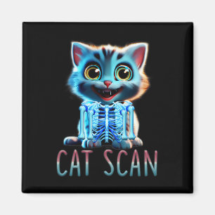Katzen-Scan CT-Scan Halloween Katze Röntgen-Witz M Magnet