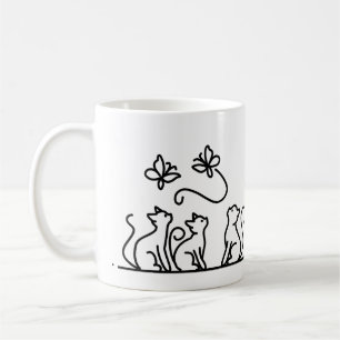 Katzen & Schmetterlinge Kaffeetasse