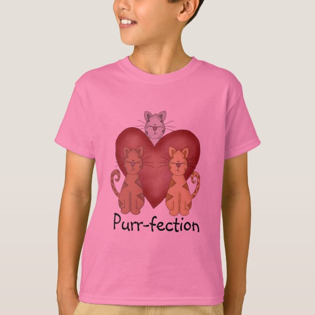 Katzen Schnurren-fection T-Shirts und Geschenke (Vorderseite)