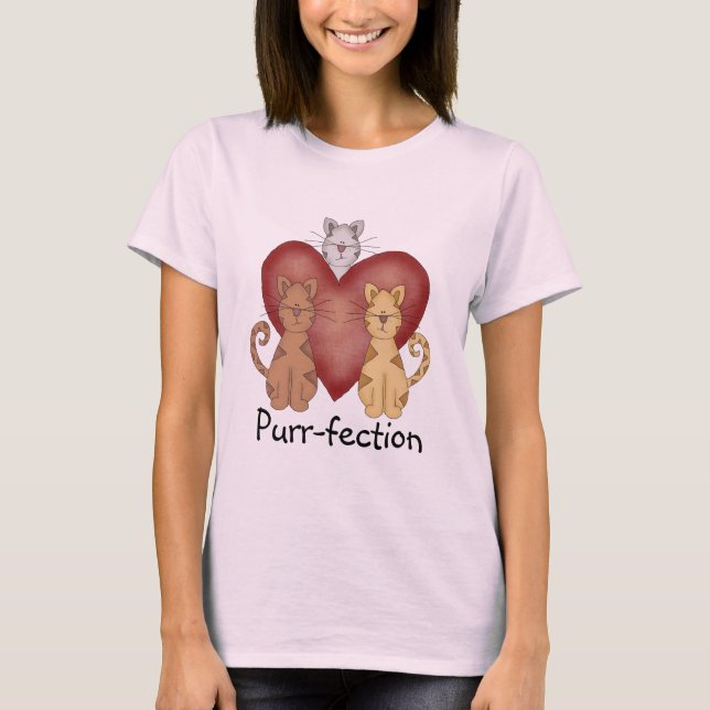 Katzen Schnurren-fection T-Shirts und Geschenke (Vorderseite)