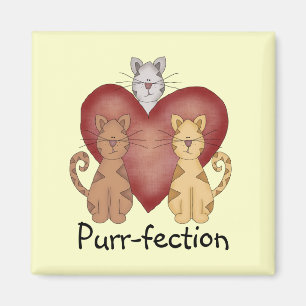 Katzen Schnurren-fection T-Shirts und Geschenke Magnet