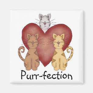 Katzen Schnurren-fection T-Shirts und Geschenke Magnet