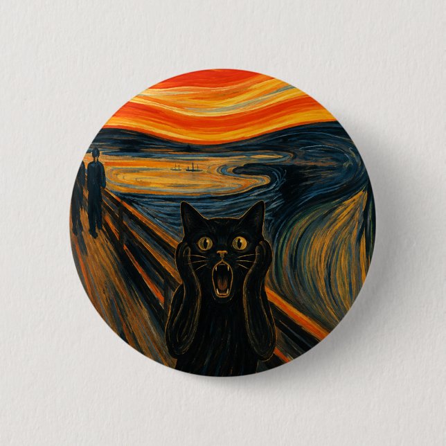 Katzen-Schrei Button (Vorderseite)