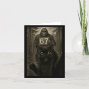 Katzen-Selfie 67 Meme Six Seven Lustig Bigfoot  Karte