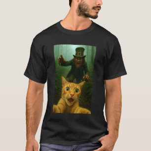 Katzen-Selfie auf der Flucht vor einem Kobold St. T-Shirt