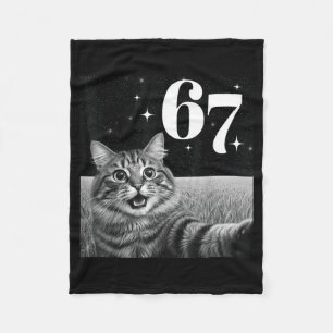 Katzen-Selfie mit 67 Meme Lustige Katzen Grafik fü Fleecedecke