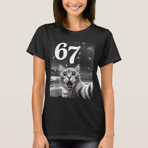 Katzen-Selfie mit 67 Meme lustige Katzen Grafik fü T-Shirt