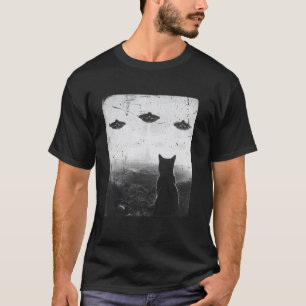 Katzen-Selfie mit Alien-UFO-Liebhaber-Geschenk Lus T-Shirt