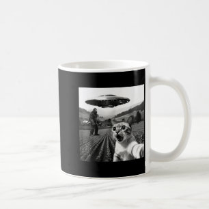 Katzen-Selfie mit Alien-Ufo Lustige Katze Alien Bi Kaffeetasse