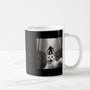 Katzen-Selfie mit Bigfoot Lustige Katzen-Geschenke Kaffeetasse