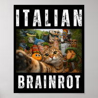 Katzen-Selfie mit lustigem italienischem Brainrot-