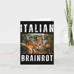 Katzen-Selfie mit lustigem italienischen Brainrot- Karte
