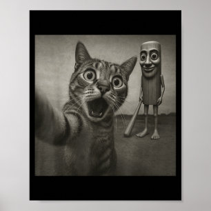 Katzen-Selfie Tung Tung Tung Sahur Italien Brainro Poster
