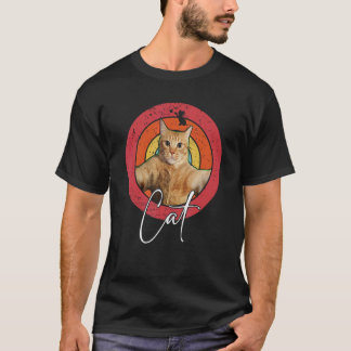 Katzen-Selfie und runder Regenbogen T-Shirt