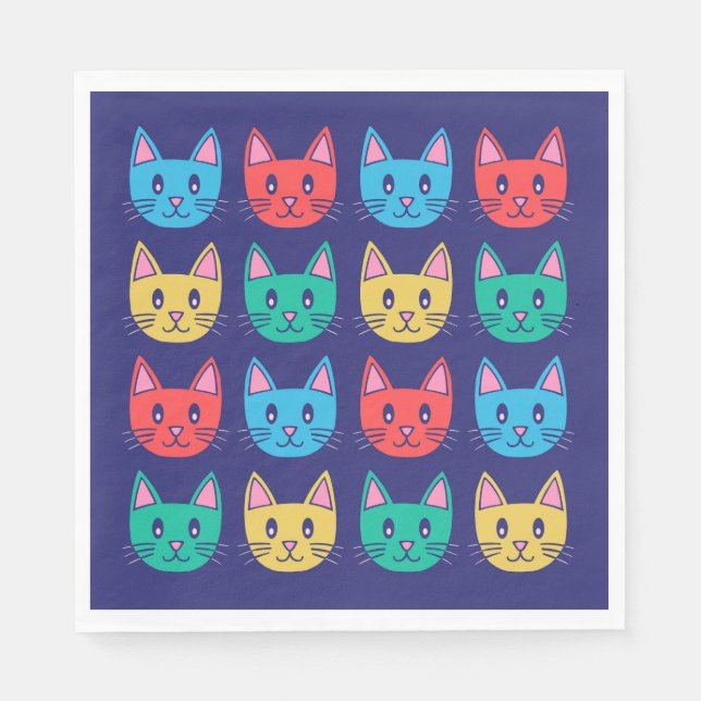 Katzen Serviette (Vorderseite)
