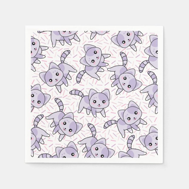 Katzen Serviette (Vorderseite)