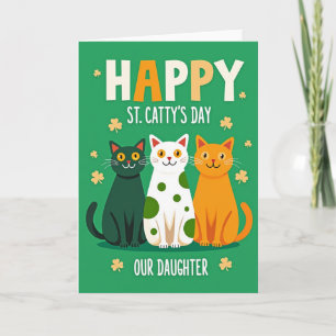 Katzen Shamrocks Tochter Karte
