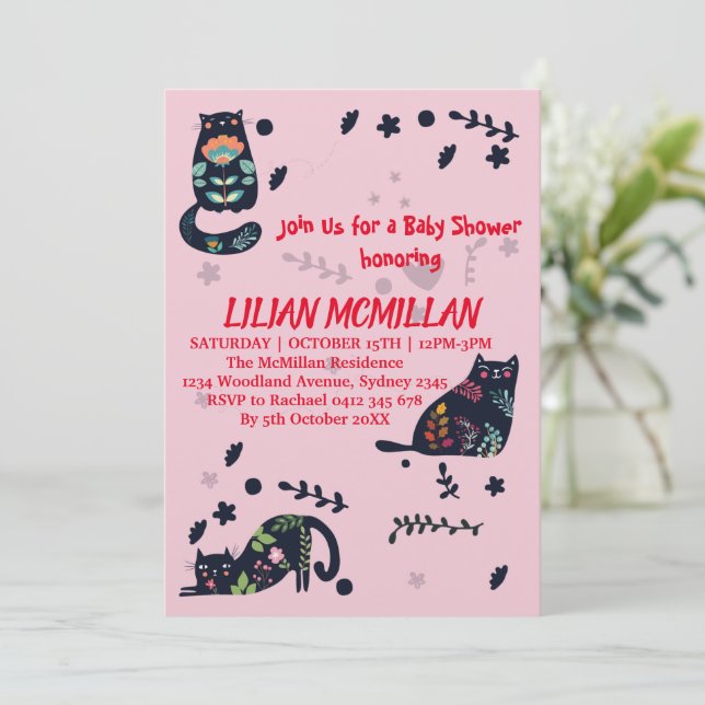 KATZEN SIE MICH, WENN SIE EINE GUTE EINLADUNG KATZ (Stehend Vorderseite)