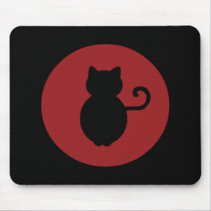 Katzen-Signal-Silhouette Mousepad