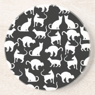 Katzen-Silhouette Getränkeuntersetzer