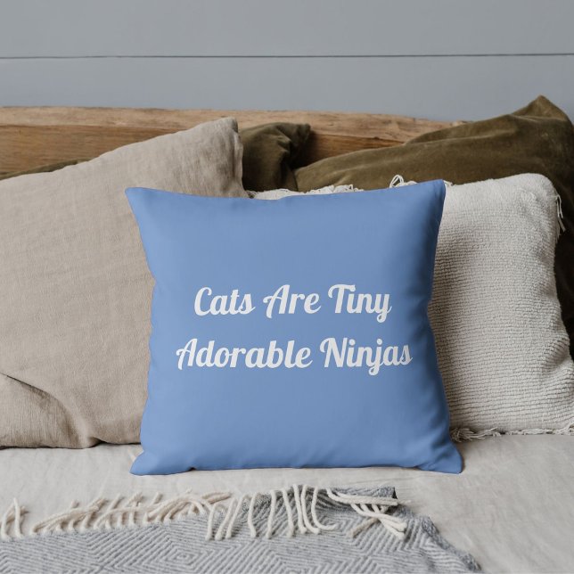 Katzen sind Adorable Ninjas anpassen Cornflower Bl Kissen (Von Creator hochgeladen)
