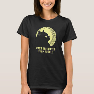Katzen sind besser als Menschen Katze Introvert Ki T-Shirt