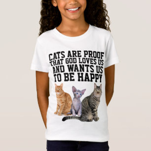 KATZEN SIND BEWEIS FÜR GOTT-LIEBEN US-CAT-Kinder-T T-Shirt