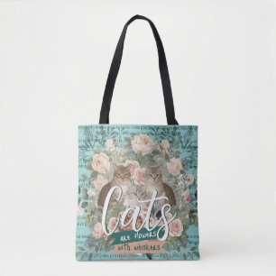 Katzen sind Blumen Cottagecore Botanische Kunst