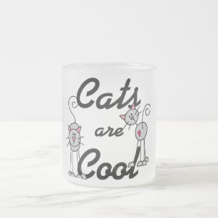 Katzen sind cool T-Shirts und Geschenke Mattglastasse