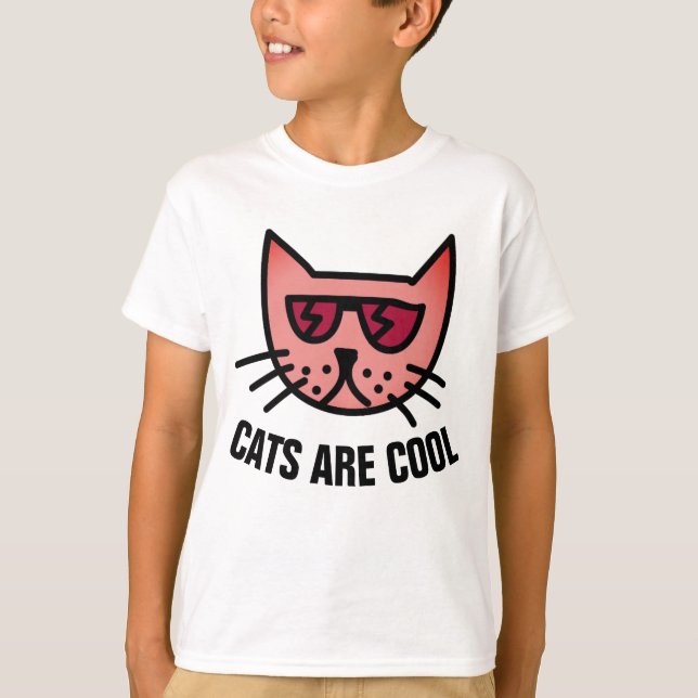 KATZEN SIND COOLE, lustige Niedliche Kids Katzenwe T-Shirt (Vorderseite)