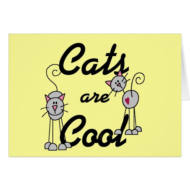 Katzen sind coole T-Shirts und Geschenke (Vorderseite (Horizontal))