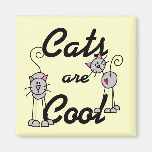 Katzen sind coole T-Shirts und Geschenke Magnet
