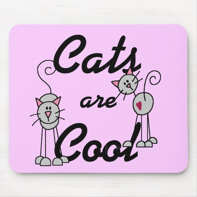 Katzen sind coole T-Shirts und Geschenke Mousepad (Vorne)