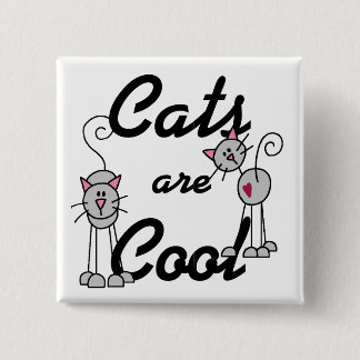 Katzen sind cooler Knopf Button