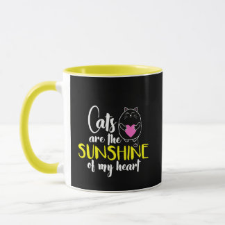 Katzen sind der Sonnenschein meiner Herz-Tasse Tasse