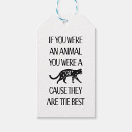 Katzen sind die besten. Geschenkmarke für Katzenli Geschenkanhänger