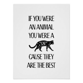 Katzen sind die Besten. Glänzende Poster