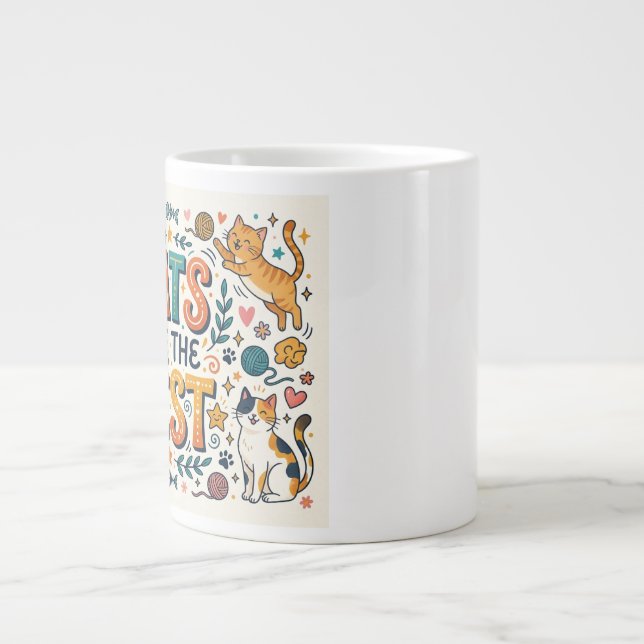 Katzen sind die Besten Jumbo-Tasse (Vorderseite)