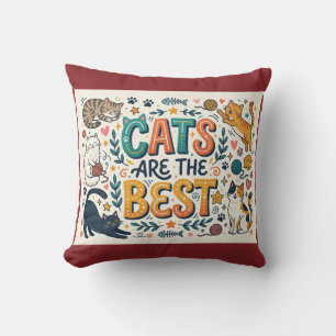 Katzen sind die Besten Kissen