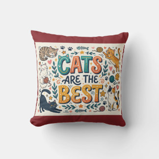 Katzen sind die Besten Kissen