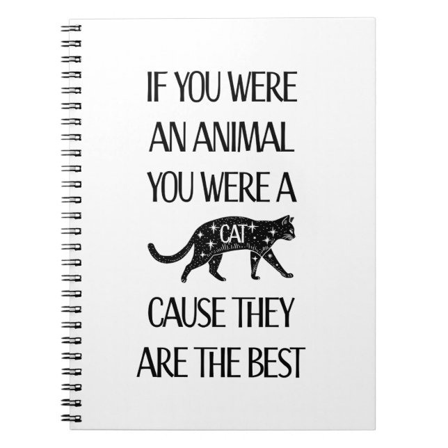 Katzen sind die Besten. Spiral Fotonotizbuch Notizblock (Vorderseite)