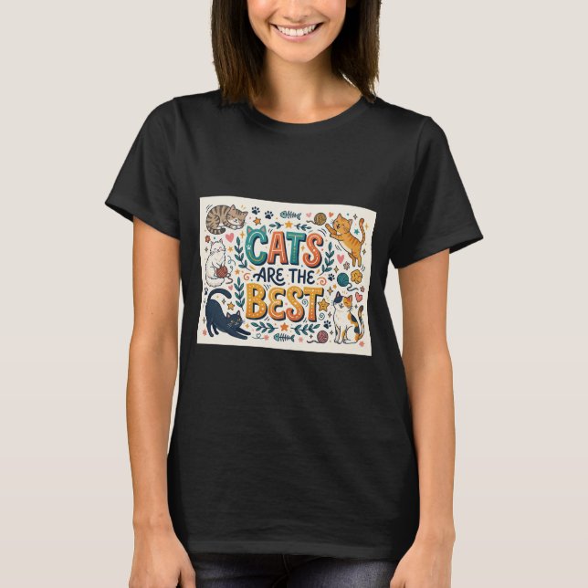 Katzen sind die Besten T-Shirt (Vorderseite)