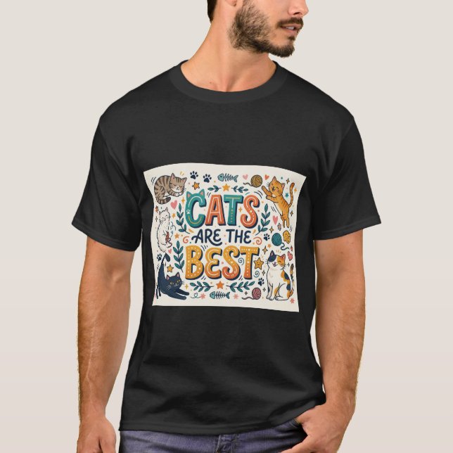 Katzen sind die Besten T-Shirt (Vorderseite)