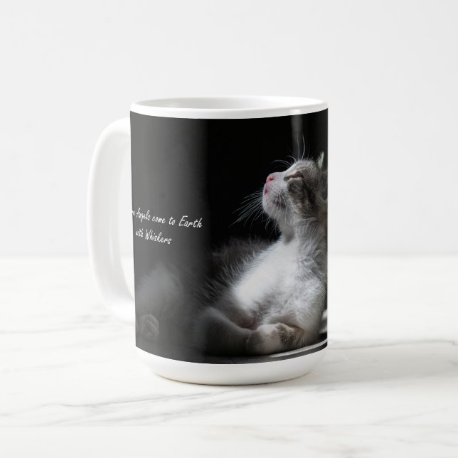 Katzen sind Engelchen Katzenkatze Tasse (Vorderseite Links)